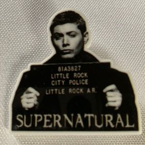 NWT. Handmade Supernatural TV Show Dean Winchester Mugshot Pin Brooch!